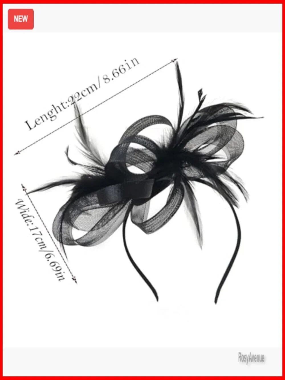 Feather Fascinator Headpiece for Tea Party Derby Wedding Cocktail